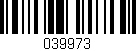 Código de barras (EAN, GTIN, SKU, ISBN): '039973'