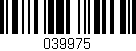 Código de barras (EAN, GTIN, SKU, ISBN): '039975'