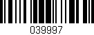 Código de barras (EAN, GTIN, SKU, ISBN): '039997'