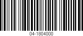 Código de barras (EAN, GTIN, SKU, ISBN): '04-1804000'