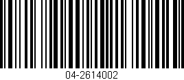 Código de barras (EAN, GTIN, SKU, ISBN): '04-2614002'