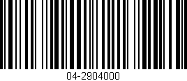Código de barras (EAN, GTIN, SKU, ISBN): '04-2904000'