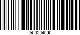 Código de barras (EAN, GTIN, SKU, ISBN): '04-3304000'