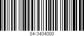 Código de barras (EAN, GTIN, SKU, ISBN): '04-3404000'