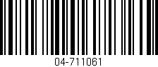 Código de barras (EAN, GTIN, SKU, ISBN): '04-711061'