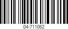 Código de barras (EAN, GTIN, SKU, ISBN): '04-711062'