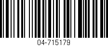 Código de barras (EAN, GTIN, SKU, ISBN): '04-715179'