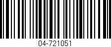 Código de barras (EAN, GTIN, SKU, ISBN): '04-721051'
