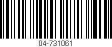 Código de barras (EAN, GTIN, SKU, ISBN): '04-731061'