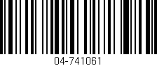 Código de barras (EAN, GTIN, SKU, ISBN): '04-741061'