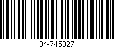 Código de barras (EAN, GTIN, SKU, ISBN): '04-745027'
