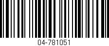 Código de barras (EAN, GTIN, SKU, ISBN): '04-781051'