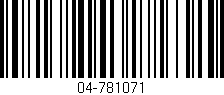 Código de barras (EAN, GTIN, SKU, ISBN): '04-781071'