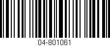 Código de barras (EAN, GTIN, SKU, ISBN): '04-801061'