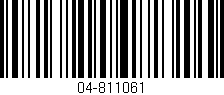 Código de barras (EAN, GTIN, SKU, ISBN): '04-811061'