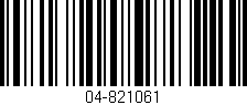 Código de barras (EAN, GTIN, SKU, ISBN): '04-821061'