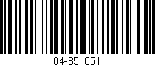 Código de barras (EAN, GTIN, SKU, ISBN): '04-851051'