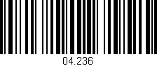 Código de barras (EAN, GTIN, SKU, ISBN): '04.236'