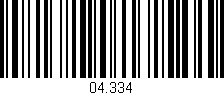 Código de barras (EAN, GTIN, SKU, ISBN): '04.334'