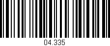 Código de barras (EAN, GTIN, SKU, ISBN): '04.335'