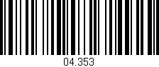 Código de barras (EAN, GTIN, SKU, ISBN): '04.353'