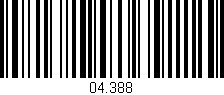 Código de barras (EAN, GTIN, SKU, ISBN): '04.388'