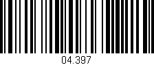 Código de barras (EAN, GTIN, SKU, ISBN): '04.397'
