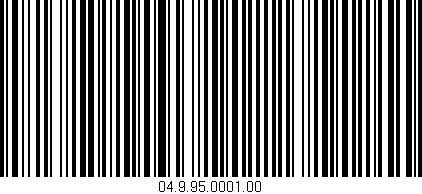 Código de barras (EAN, GTIN, SKU, ISBN): '04.9.95.0001.00'