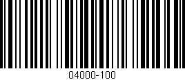 Código de barras (EAN, GTIN, SKU, ISBN): '04000-100'