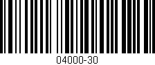 Código de barras (EAN, GTIN, SKU, ISBN): '04000-30'