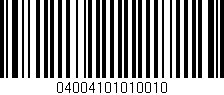 Código de barras (EAN, GTIN, SKU, ISBN): '04004101010010'