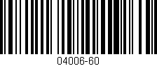 Código de barras (EAN, GTIN, SKU, ISBN): '04006-60'
