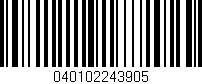 Código de barras (EAN, GTIN, SKU, ISBN): '040102243905'