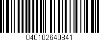 Código de barras (EAN, GTIN, SKU, ISBN): '040102640841'