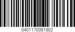 Código de barras (EAN, GTIN, SKU, ISBN): '0401170091902'