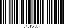 Código de barras (EAN, GTIN, SKU, ISBN): '04015-001'