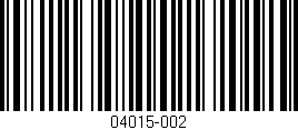 Código de barras (EAN, GTIN, SKU, ISBN): '04015-002'