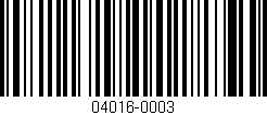 Código de barras (EAN, GTIN, SKU, ISBN): '04016-0003'