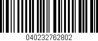 Código de barras (EAN, GTIN, SKU, ISBN): '040232762802'