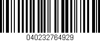 Código de barras (EAN, GTIN, SKU, ISBN): '040232764929'