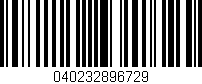 Código de barras (EAN, GTIN, SKU, ISBN): '040232896729'