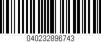 Código de barras (EAN, GTIN, SKU, ISBN): '040232896743'