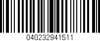Código de barras (EAN, GTIN, SKU, ISBN): '040232941511'