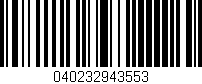 Código de barras (EAN, GTIN, SKU, ISBN): '040232943553'