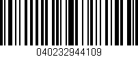 Código de barras (EAN, GTIN, SKU, ISBN): '040232944109'