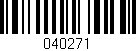 Código de barras (EAN, GTIN, SKU, ISBN): '040271'