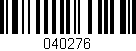 Código de barras (EAN, GTIN, SKU, ISBN): '040276'