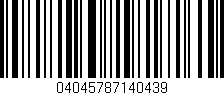 Código de barras (EAN, GTIN, SKU, ISBN): '04045787140439'