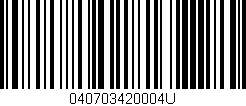 Código de barras (EAN, GTIN, SKU, ISBN): '040703420004U'