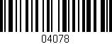 Código de barras (EAN, GTIN, SKU, ISBN): '04078'